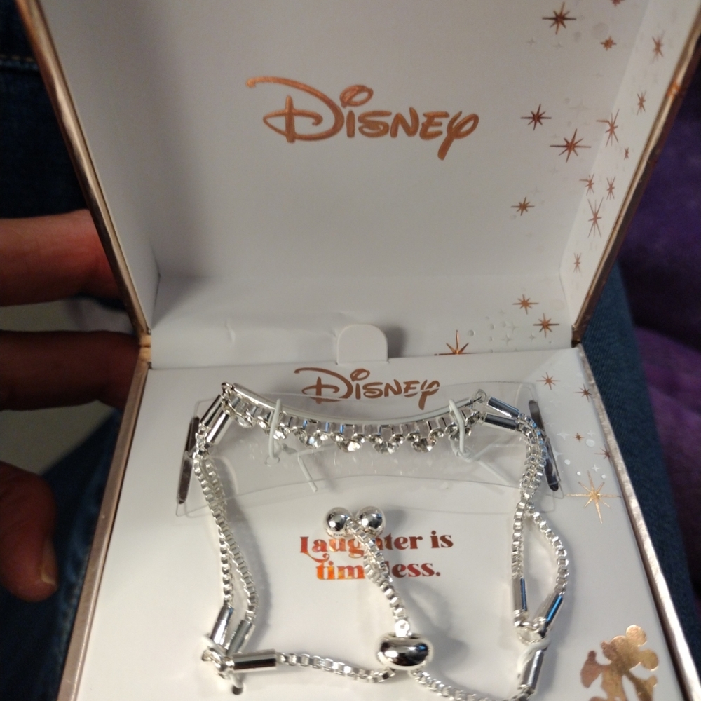 Disney Silver Bracelet, Laughter is Timeless.